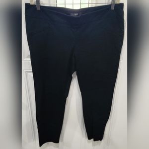Mossimo black pointe cropped pants zipper ankles women's size 16